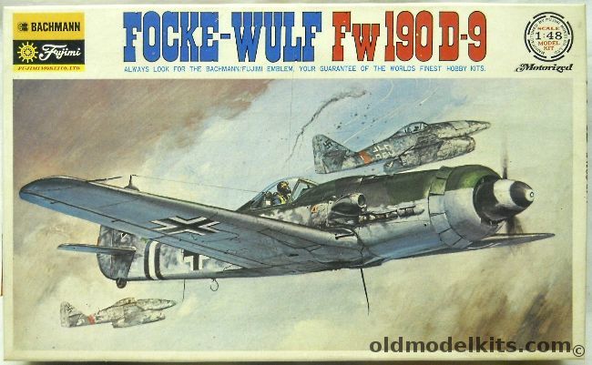 Fujimi 1/48 Focke-Wulf Fw-190 D-9 With Mabuchi Mini-Baby Electric Motor - III/54 Screen for Me-262 Unit Nowotny / VIII/JG2 'Richthofen' / 8 JG2, 0764-300 plastic model kit